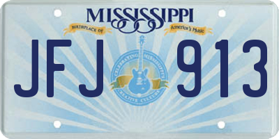MS license plate JFJ913