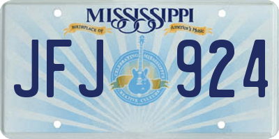 MS license plate JFJ924
