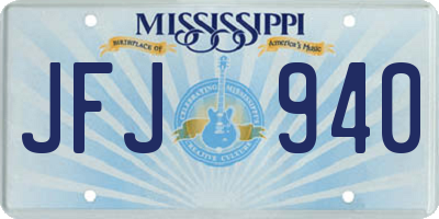 MS license plate JFJ940