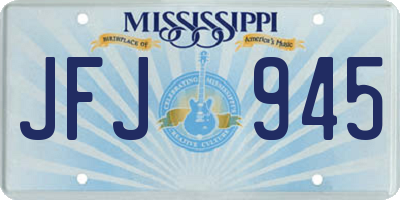 MS license plate JFJ945
