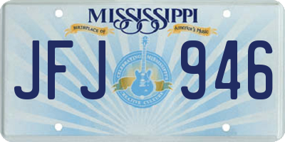 MS license plate JFJ946