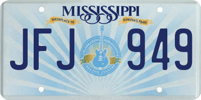 MS license plate JFJ949