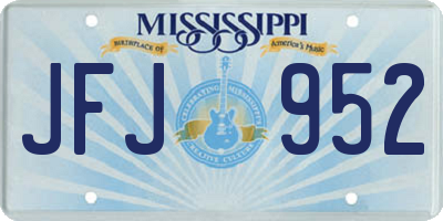 MS license plate JFJ952