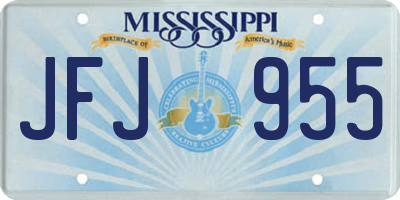 MS license plate JFJ955