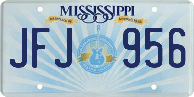 MS license plate JFJ956