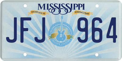 MS license plate JFJ964