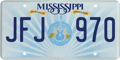 MS license plate JFJ970