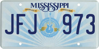 MS license plate JFJ973