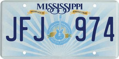 MS license plate JFJ974