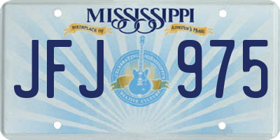 MS license plate JFJ975