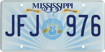 MS license plate JFJ976