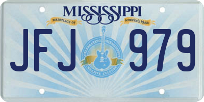 MS license plate JFJ979