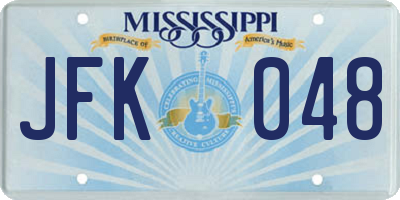 MS license plate JFK048
