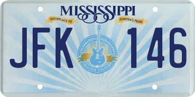 MS license plate JFK146