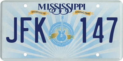 MS license plate JFK147