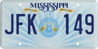 MS license plate JFK149
