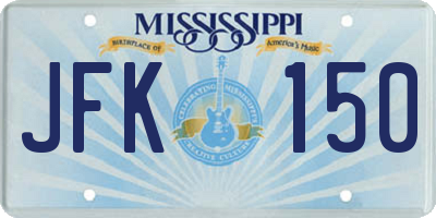 MS license plate JFK150