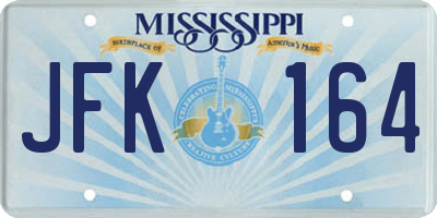 MS license plate JFK164