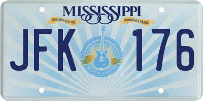 MS license plate JFK176