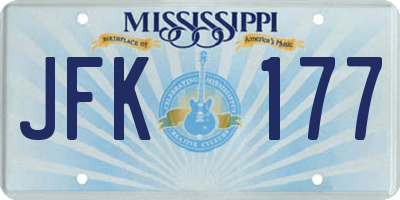 MS license plate JFK177