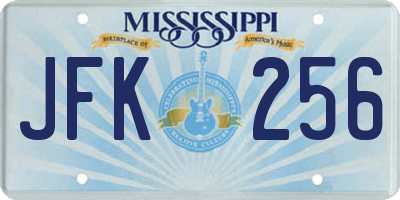 MS license plate JFK256