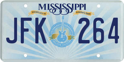 MS license plate JFK264