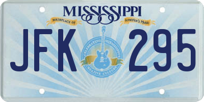 MS license plate JFK295