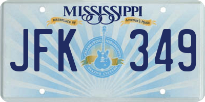 MS license plate JFK349