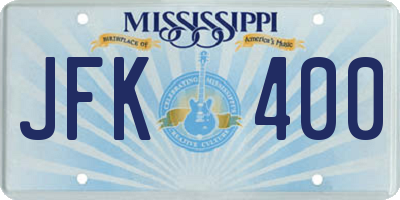 MS license plate JFK400