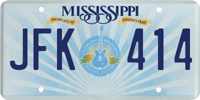 MS license plate JFK414