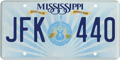 MS license plate JFK440