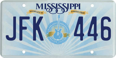 MS license plate JFK446