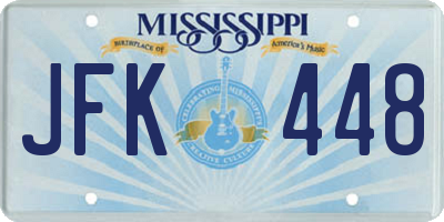 MS license plate JFK448