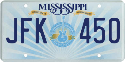 MS license plate JFK450