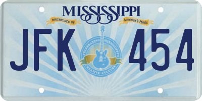 MS license plate JFK454