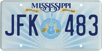 MS license plate JFK483