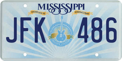 MS license plate JFK486