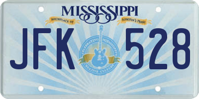 MS license plate JFK528