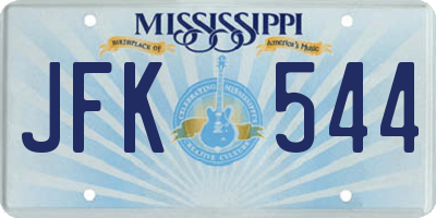 MS license plate JFK544