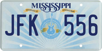 MS license plate JFK556