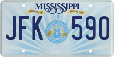 MS license plate JFK590