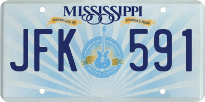 MS license plate JFK591