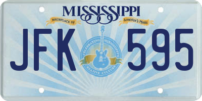 MS license plate JFK595