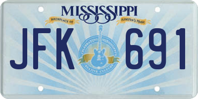 MS license plate JFK691
