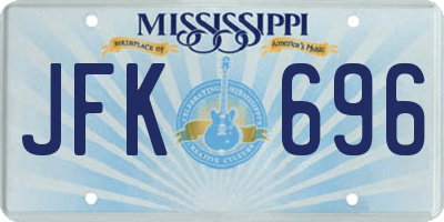 MS license plate JFK696