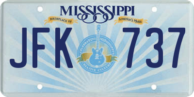 MS license plate JFK737