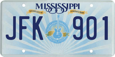 MS license plate JFK901