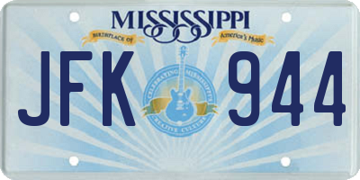 MS license plate JFK944