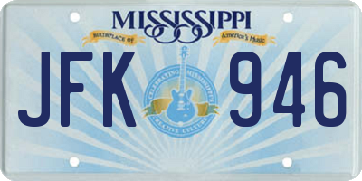 MS license plate JFK946