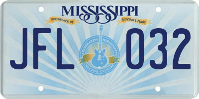 MS license plate JFL032
